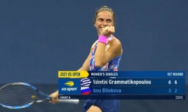 US Open: Επική πρόκριση για την Γραμματικοπούλου! [vid]
