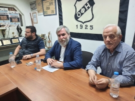 Ο πρόεδρος του Ερασιτέχνη ΟΦΗ, Γιάννης Δανδάλης, καλωσόρισε  τα μέλη της νέας διοίκησης