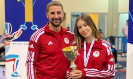 Στο υψηλότερο σκαλί του βάθρου ανέβηκαν τα κορίτσια του τμήματος Ξιφασκίας του Ολυμπιακού.
