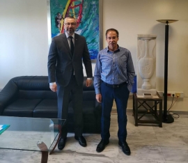 Συνάντηση Γ. Μαυρωτά με τον Αυστραλό πρέσβη, ελληνικής καταγωγής, Αθανάσιο Σπύρου