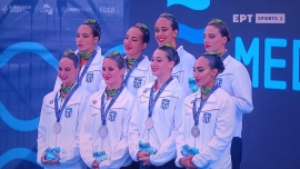 Η εθνική ομάδα καλλιτεχνικής κολύμβησης κατέκτησε το ασημένιο μετάλλιο στο Ακροβατικό