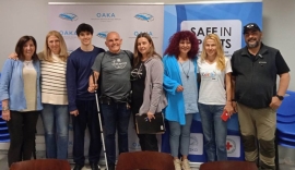 Αθλητές τοξοβολίας του Φάρου Τυφλών Ελλάδας στον Αγώνα κατά των Διακρίσεων