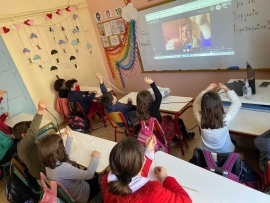 «Ζήσε Αθλητικά» στο Δημοτικό σχολείο Γαράζου, με την Ολυμπιονίκη, Βιργινία Κραβαριώτη
